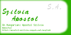 szilvia apostol business card